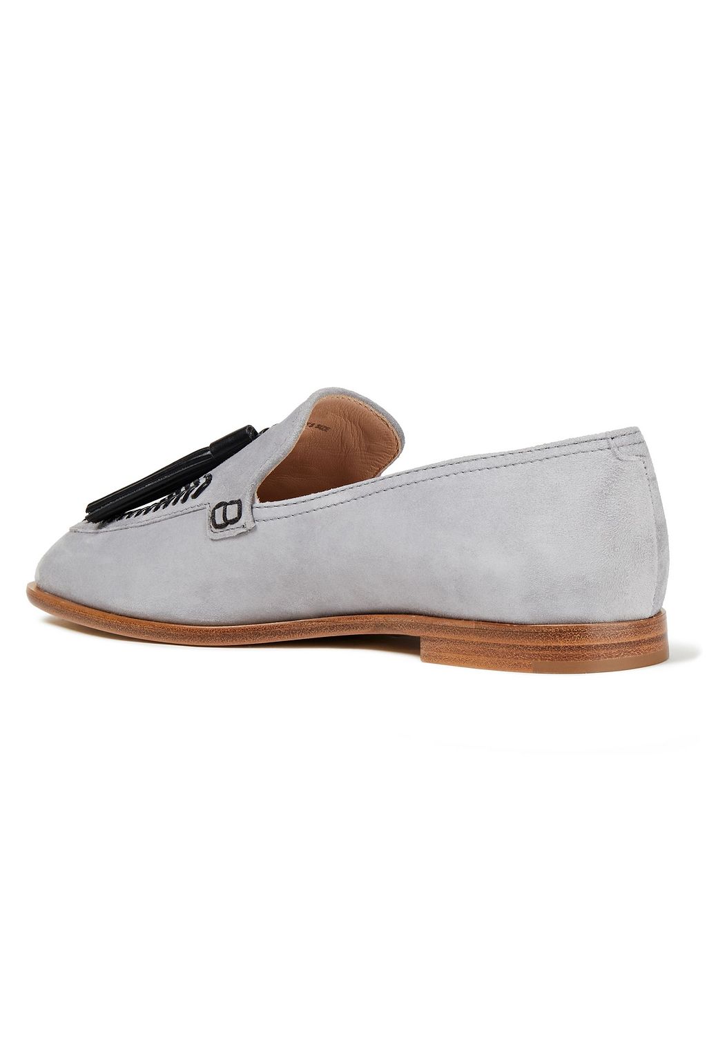 TOD'S Loafers aus Veloursleder mit Lederbesatz und Troddeln