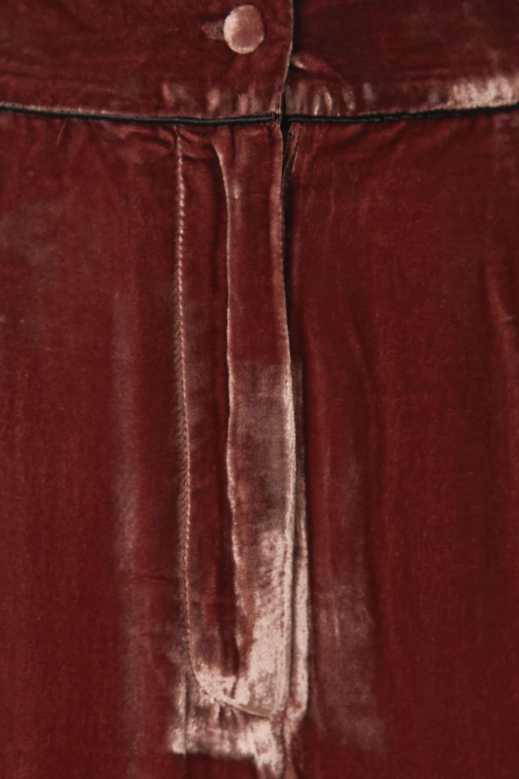 SLEEPING WITH JACQUES Pyjama-Hose aus Samt mit Paspeln