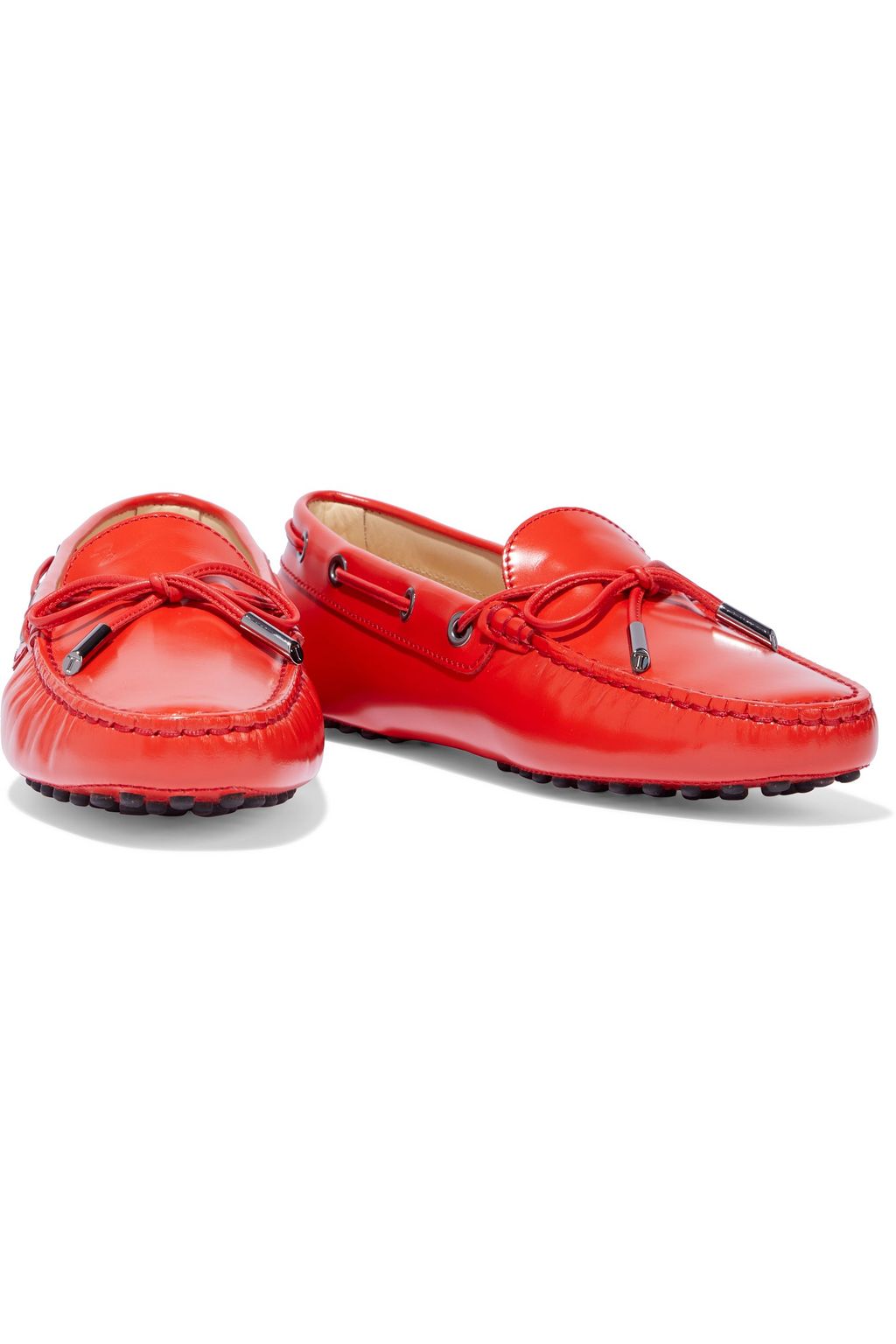 TOD'S Heaven Laccetto glossed-leather loafers