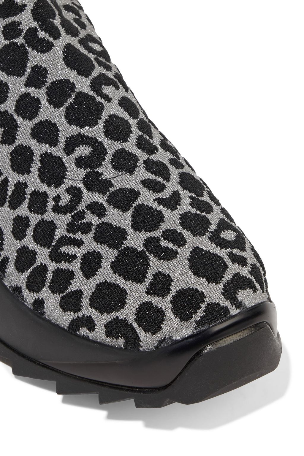 SERGIO ROSSI Sergio Extreme metallic textured knitted high-top sneakers