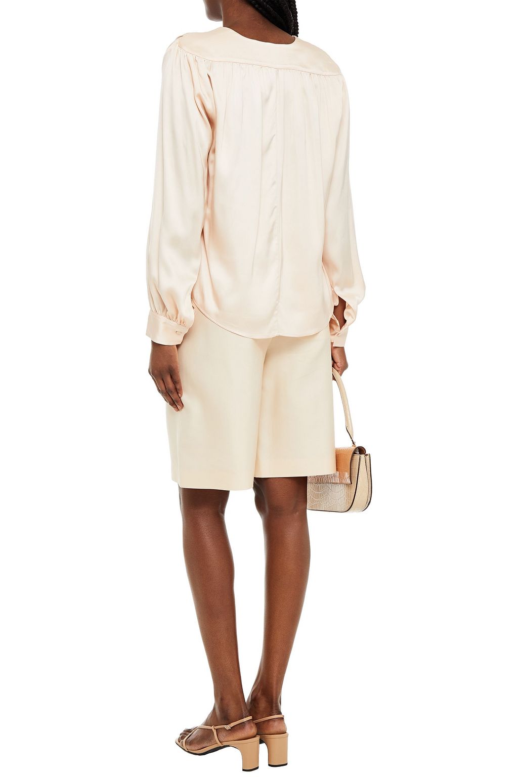 REMAIN BIRGER CHRISTENSEN Gathered satin blouse