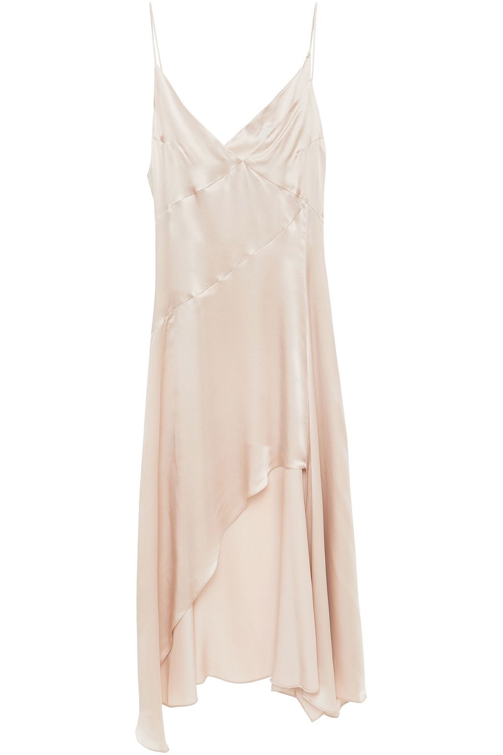 white satin mini slip dress