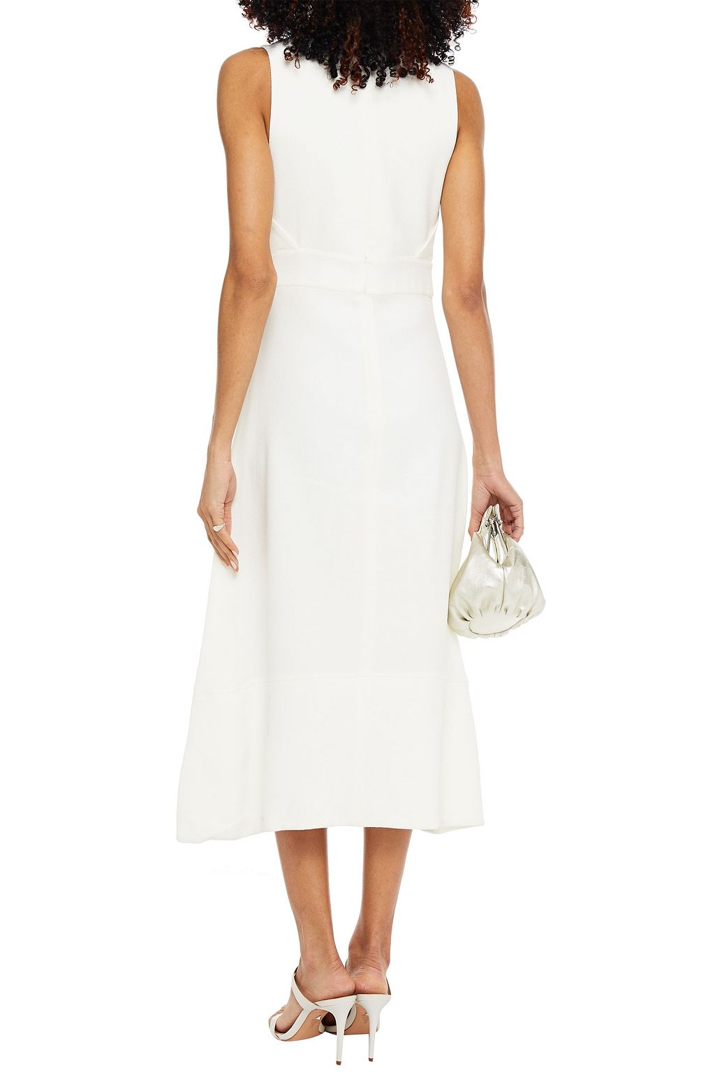 PROENZA SCHOULER Barbell-embellished crepe midi dress