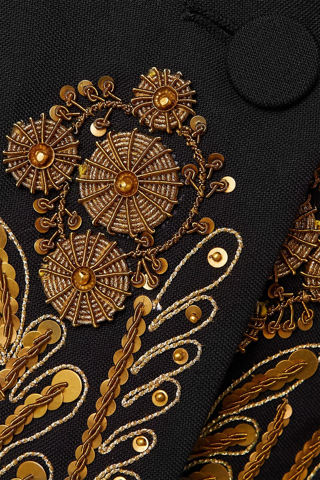 DRIES VAN NOTEN Sequin-embellished embroidered woven blazer