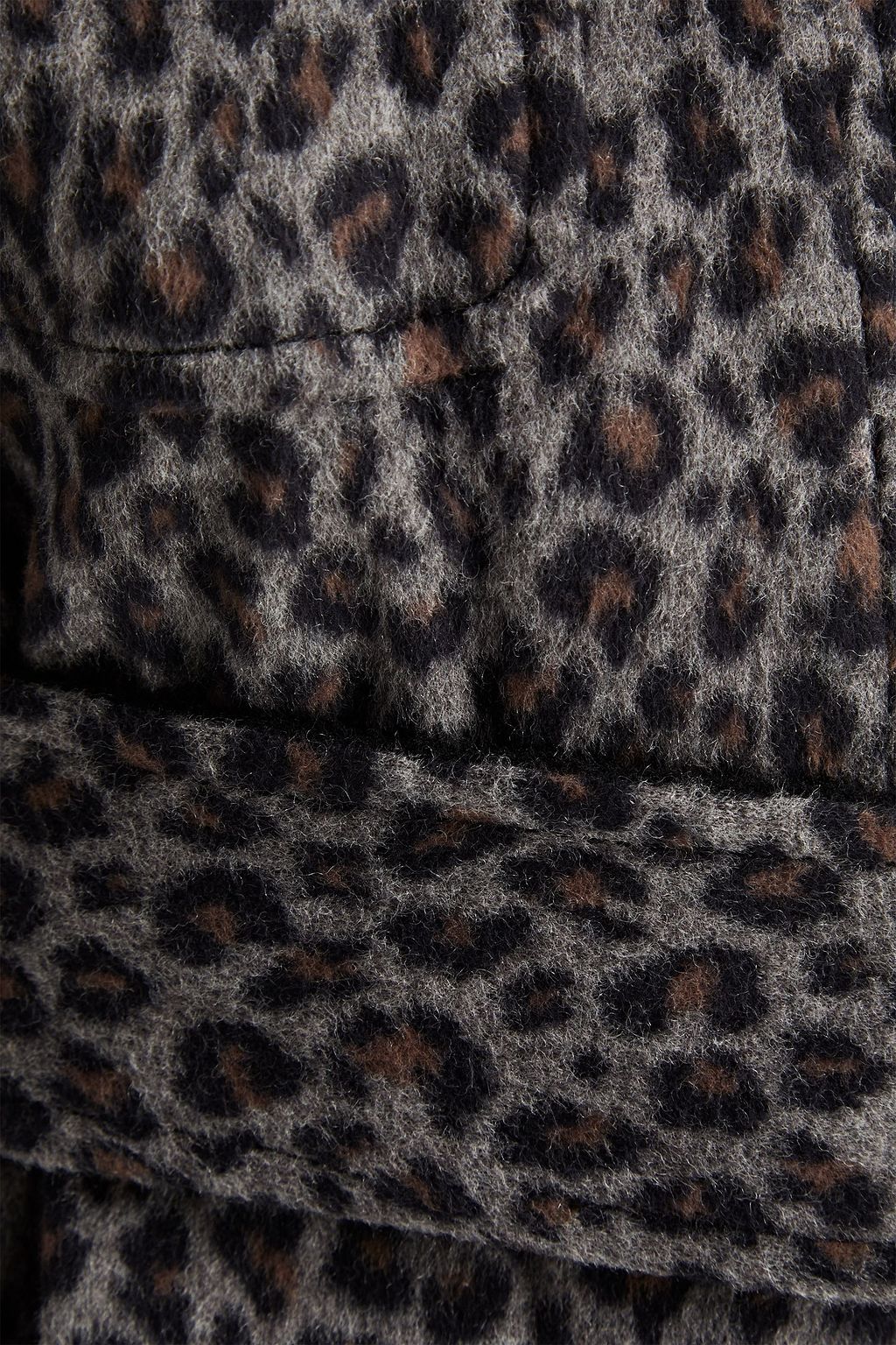 DIANE VON FURSTENBERG Manon leopard-print brushed cotton and wool-blend felt coat