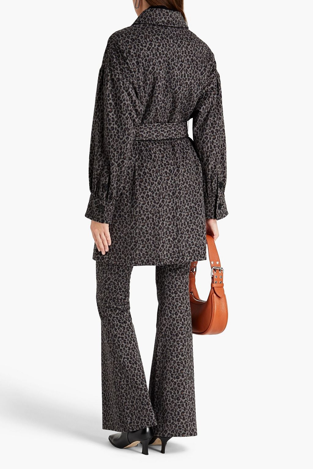 DIANE VON FURSTENBERG Manon leopard-print brushed cotton and wool-blend felt coat