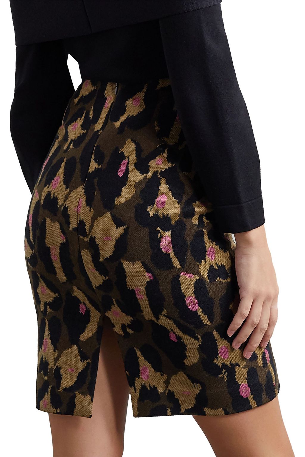 DIANE VON FURSTENBERG Lorna Minirock aus Jacquard-Strick aus einer Wollmischung