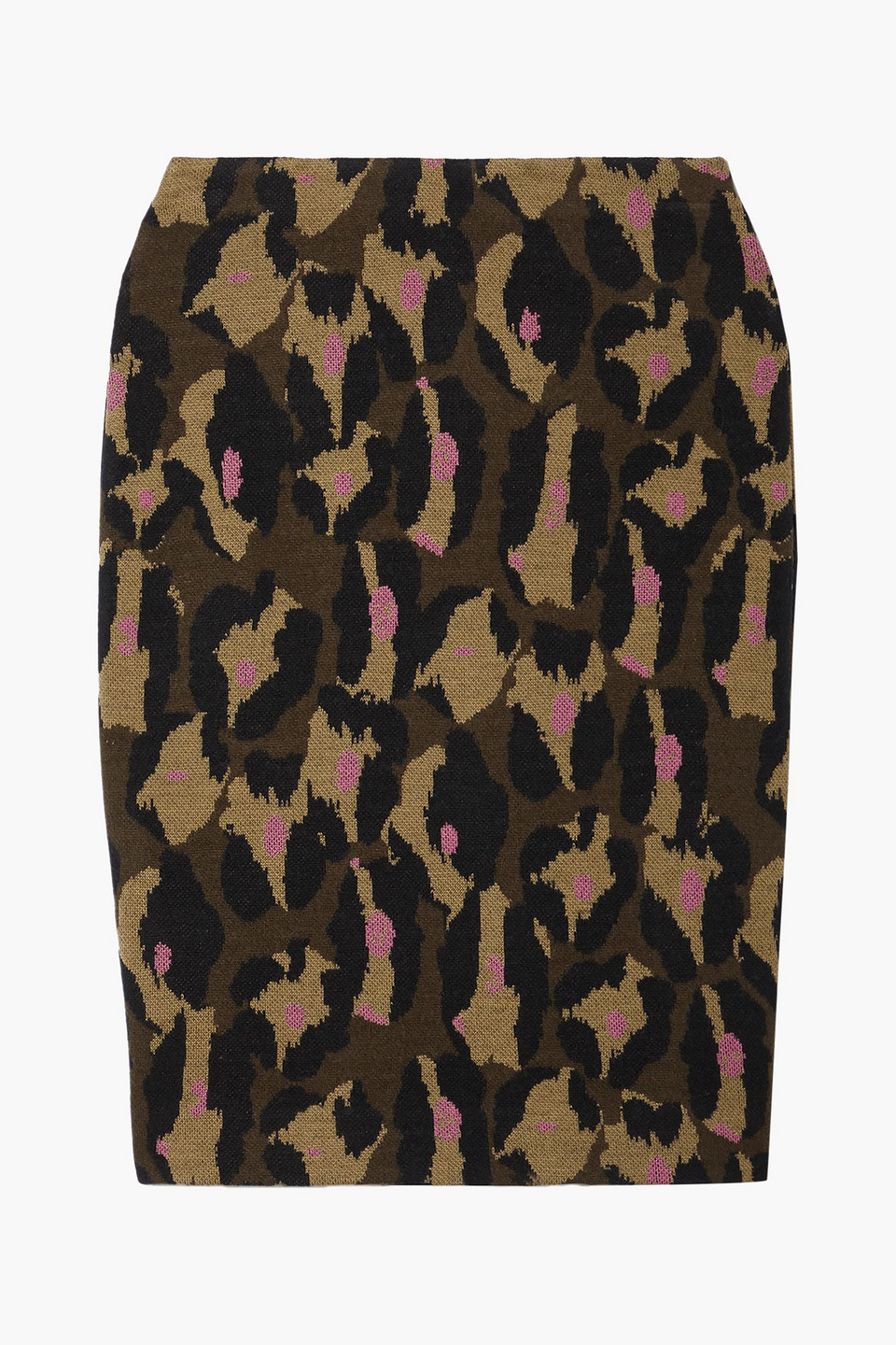 Lorna jacquard-knit wool-blend mini skirt