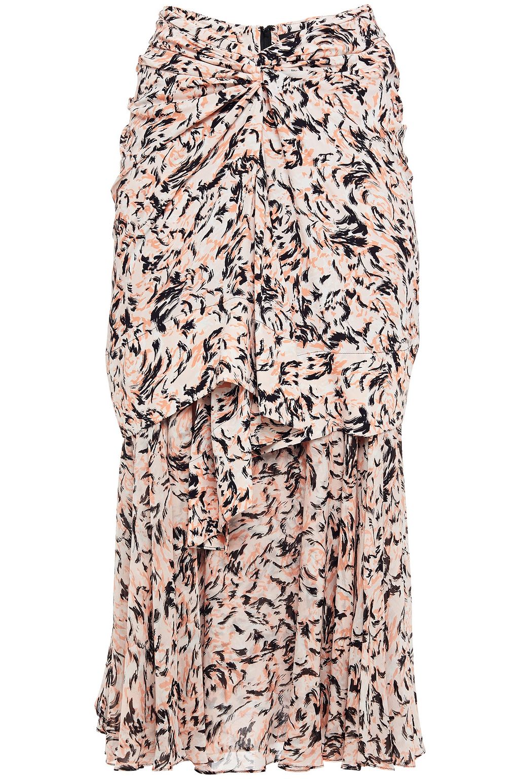 Download Pastel Pink Twist Front Layered Printed Georgette Midi Skirt Sale Up To 70 Off The Outnet Proenza Schouler The Outnet