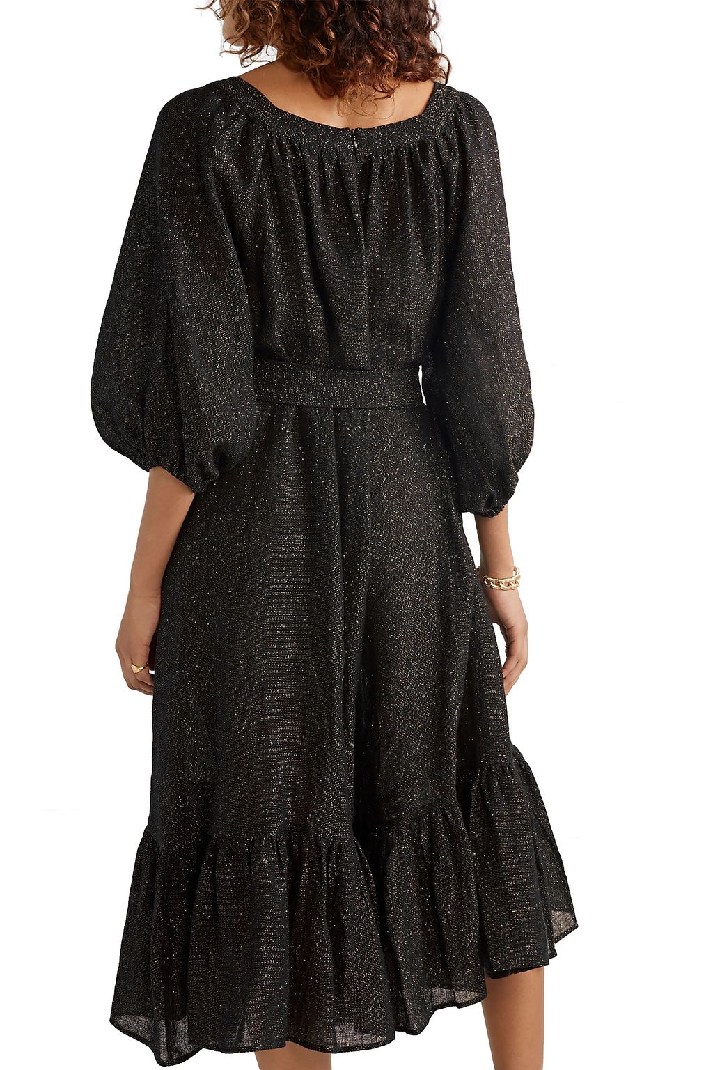 LISA MARIE FERNANDEZ Cropped gathered linen-blend jumpsuit