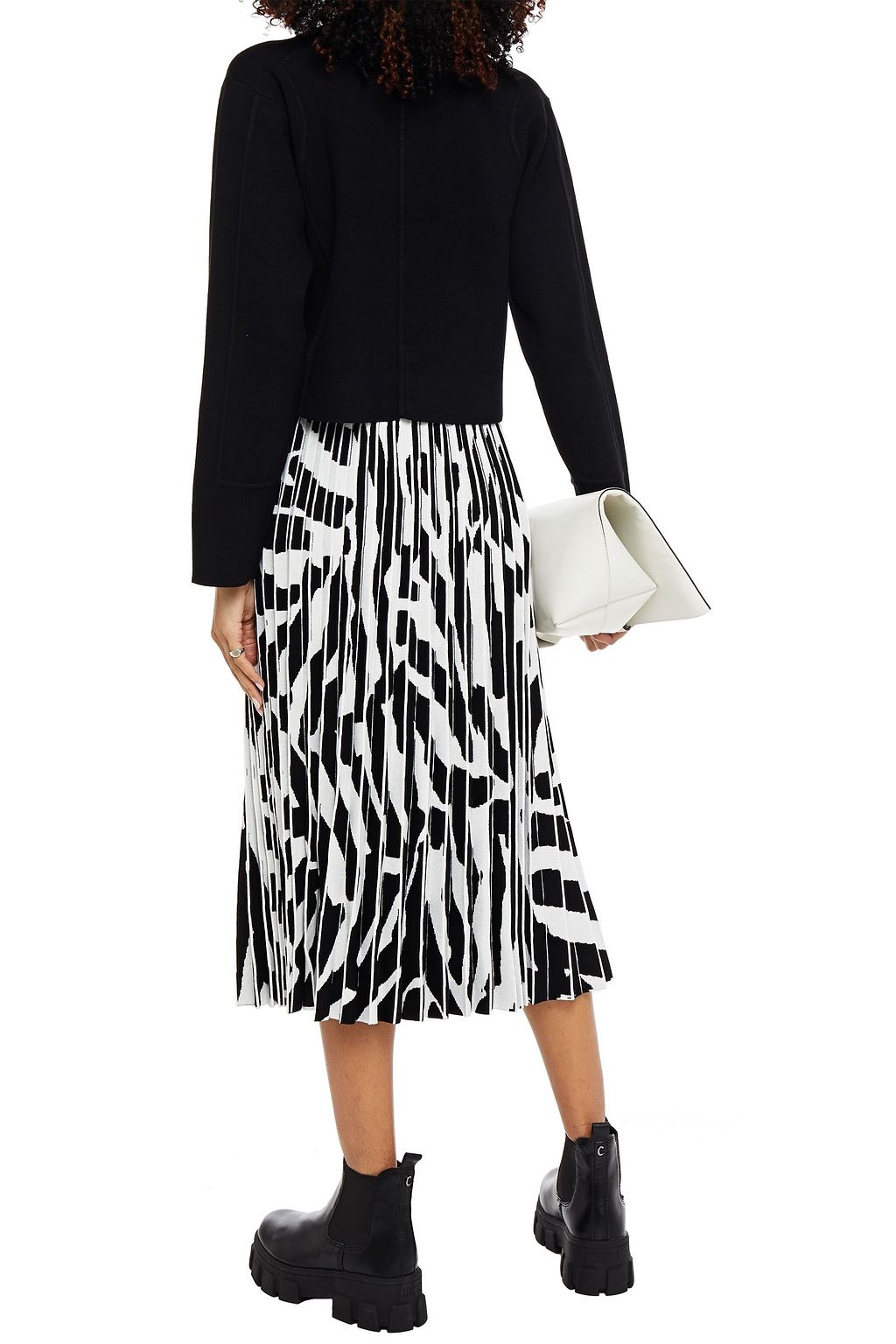 PROENZA SCHOULER Plissierter Midirock aus Jacquard