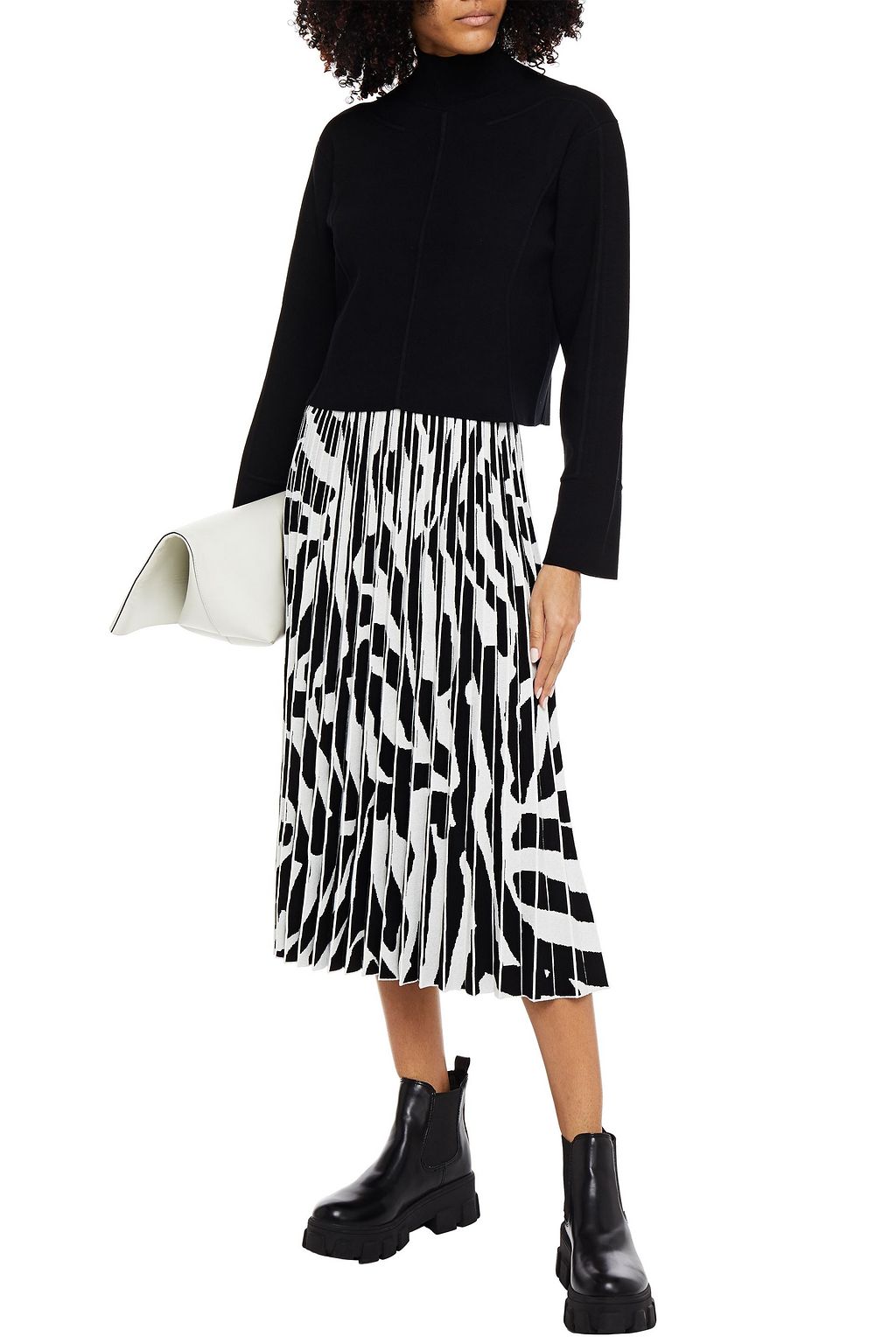 PROENZA SCHOULER Plissierter Midirock aus Jacquard