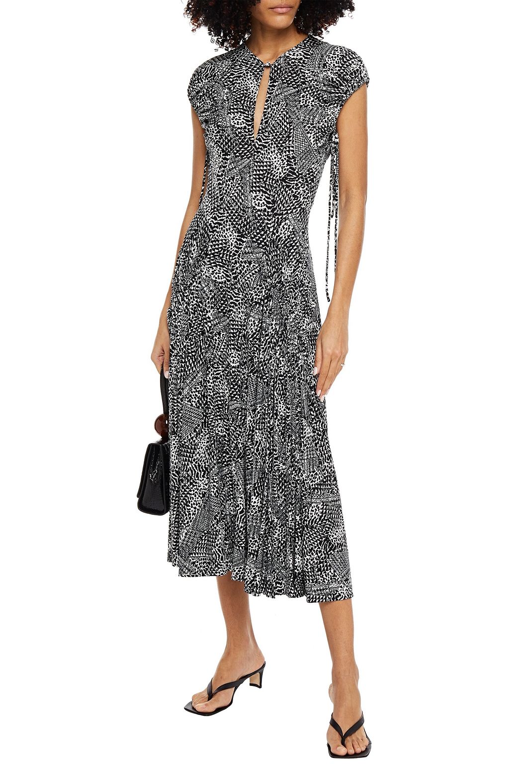 PROENZA SCHOULER Ruched printed jersey midi dress