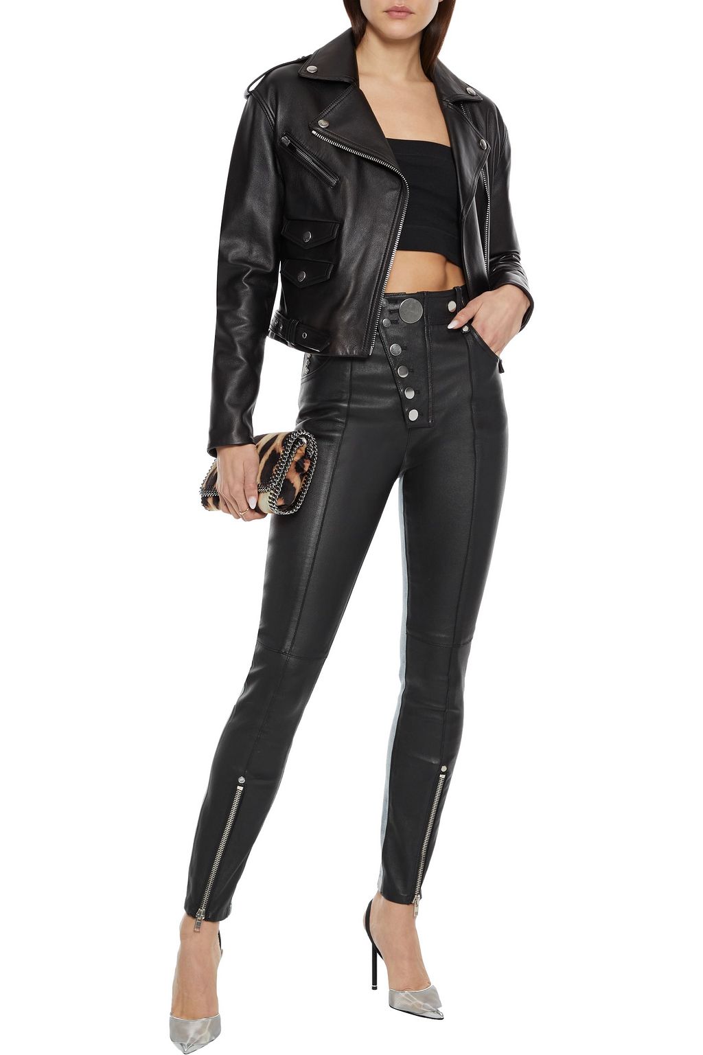 JUST CAVALLI Leather biker jacket
