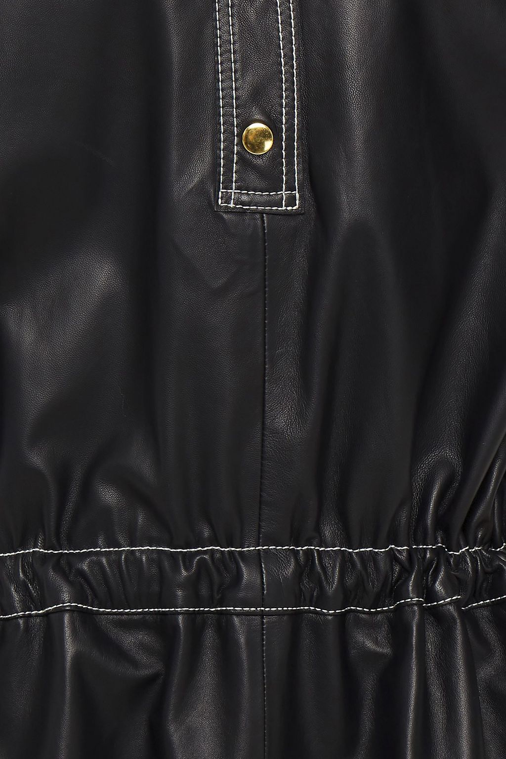 STAND STUDIO Fringe-trimmed leather dress
