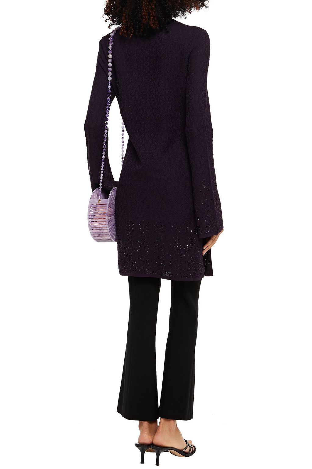 CAMILLA Crystal-embellished jacquard-knit sweater