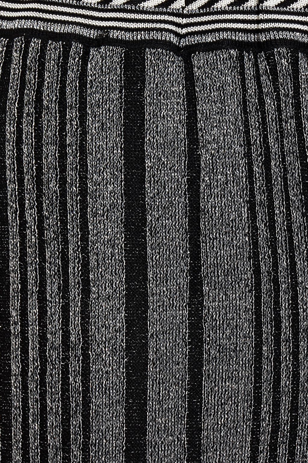CAMILLA Metallic ribbed-knit wide-leg pants