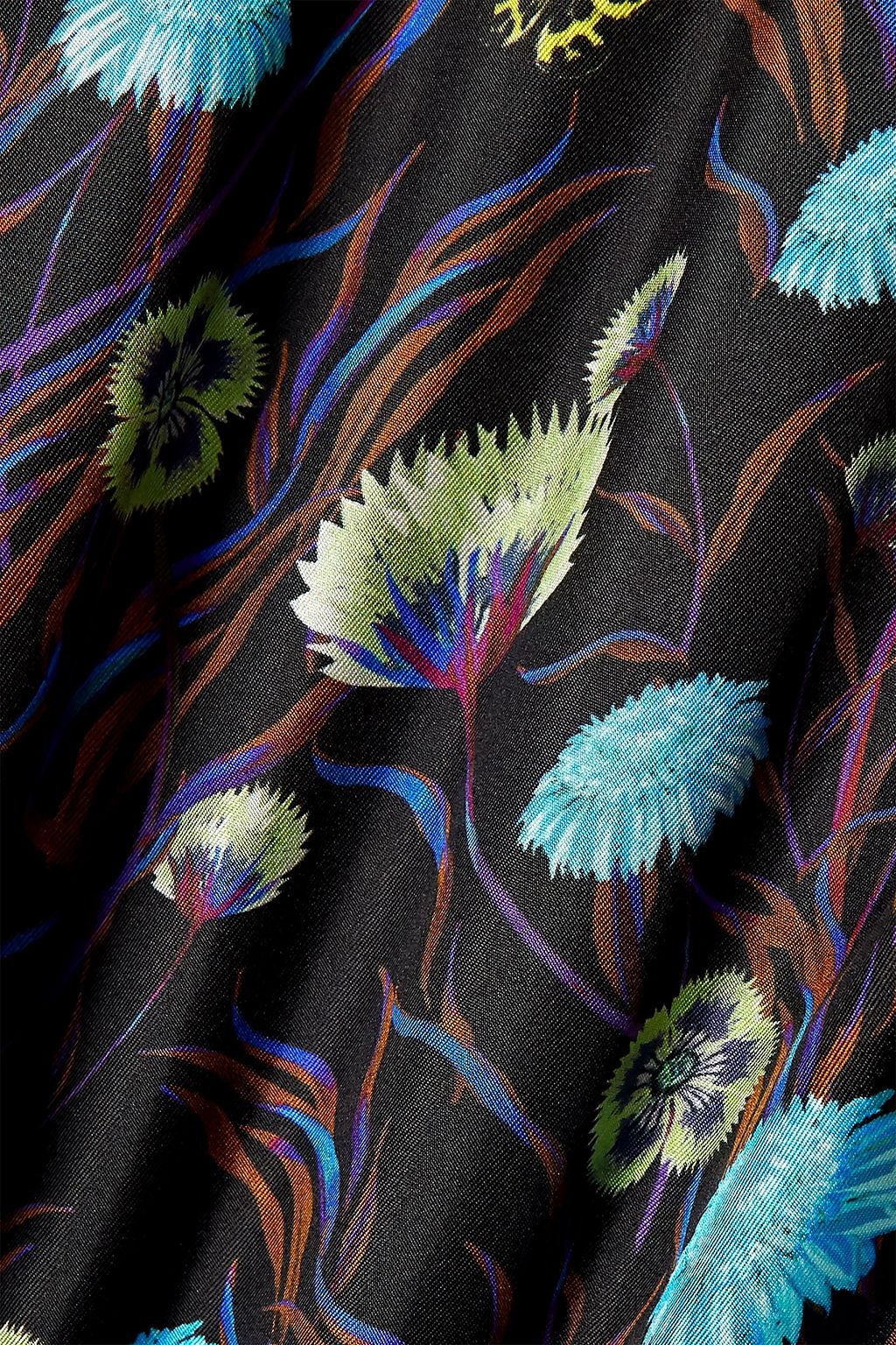 BORGO DE NOR Romini belted printed silk-satin twill midi dress