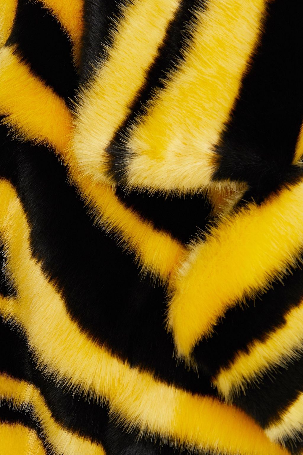 STAND STUDIO Belted tiger-print faux fur coat