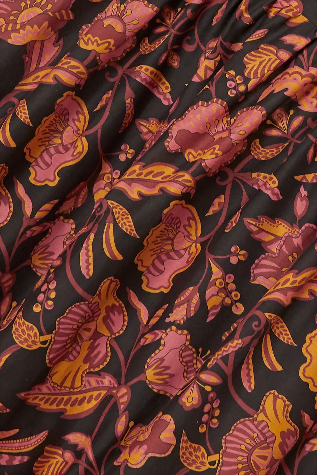 MATTEAU Tiered floral-print cotton-poplin maxi dress