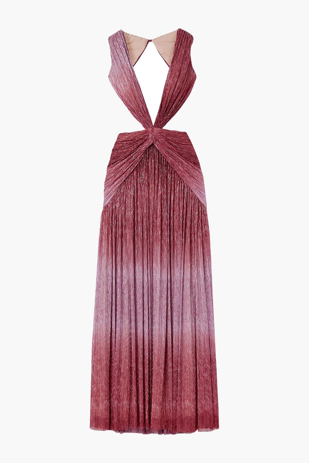 Plum Cutout twist-front ombré Lurex ...