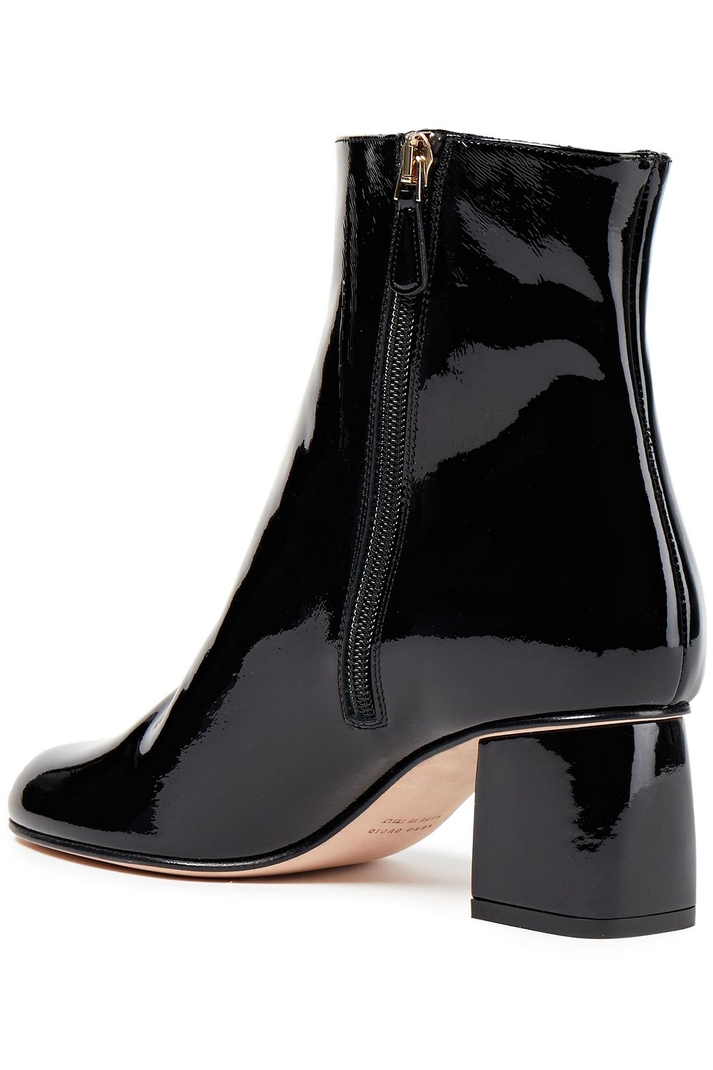 RED(V) Patent-leather ankle boots