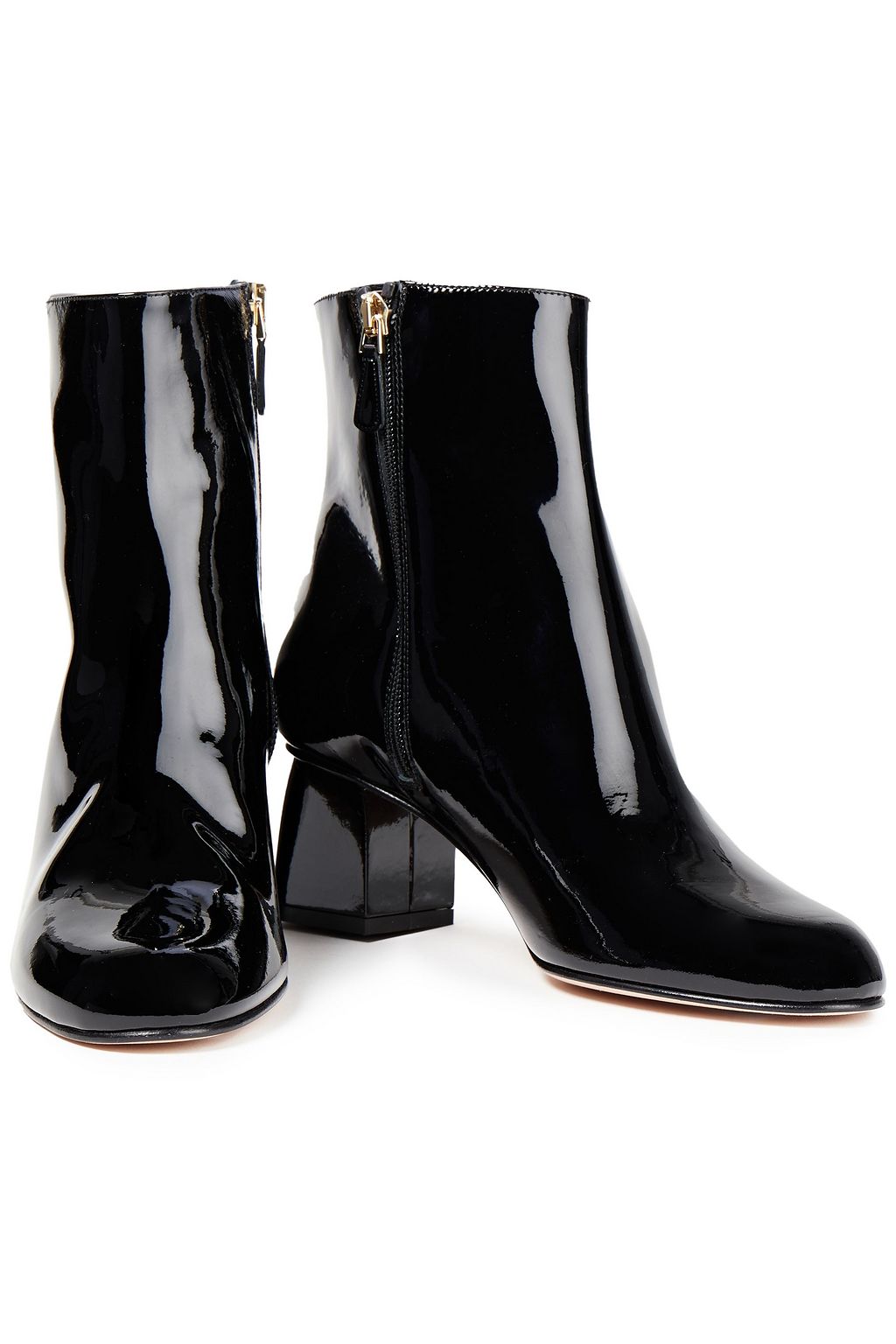 RED(V) Patent-leather ankle boots