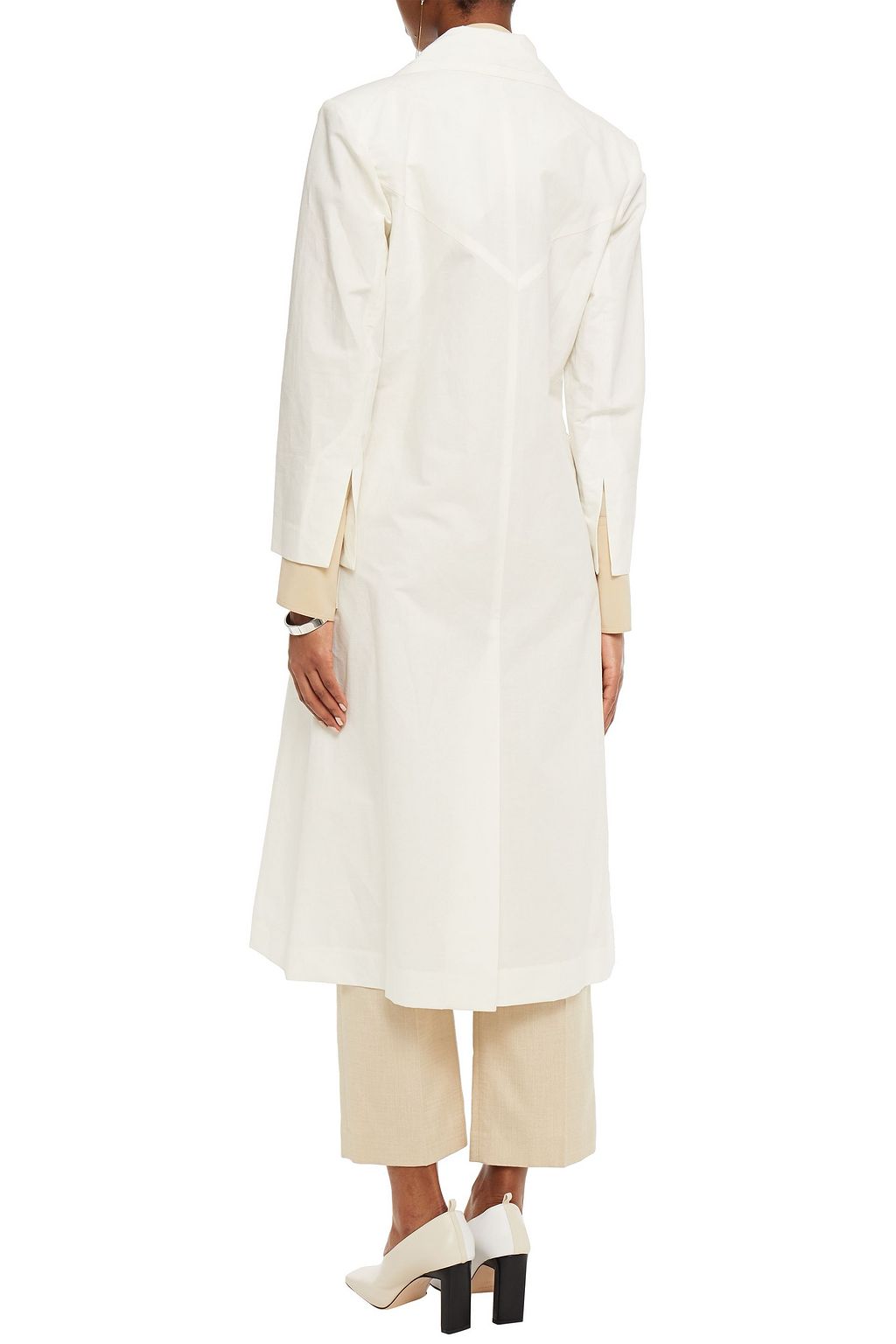 LVIR Belted linen and cotton-blend coat