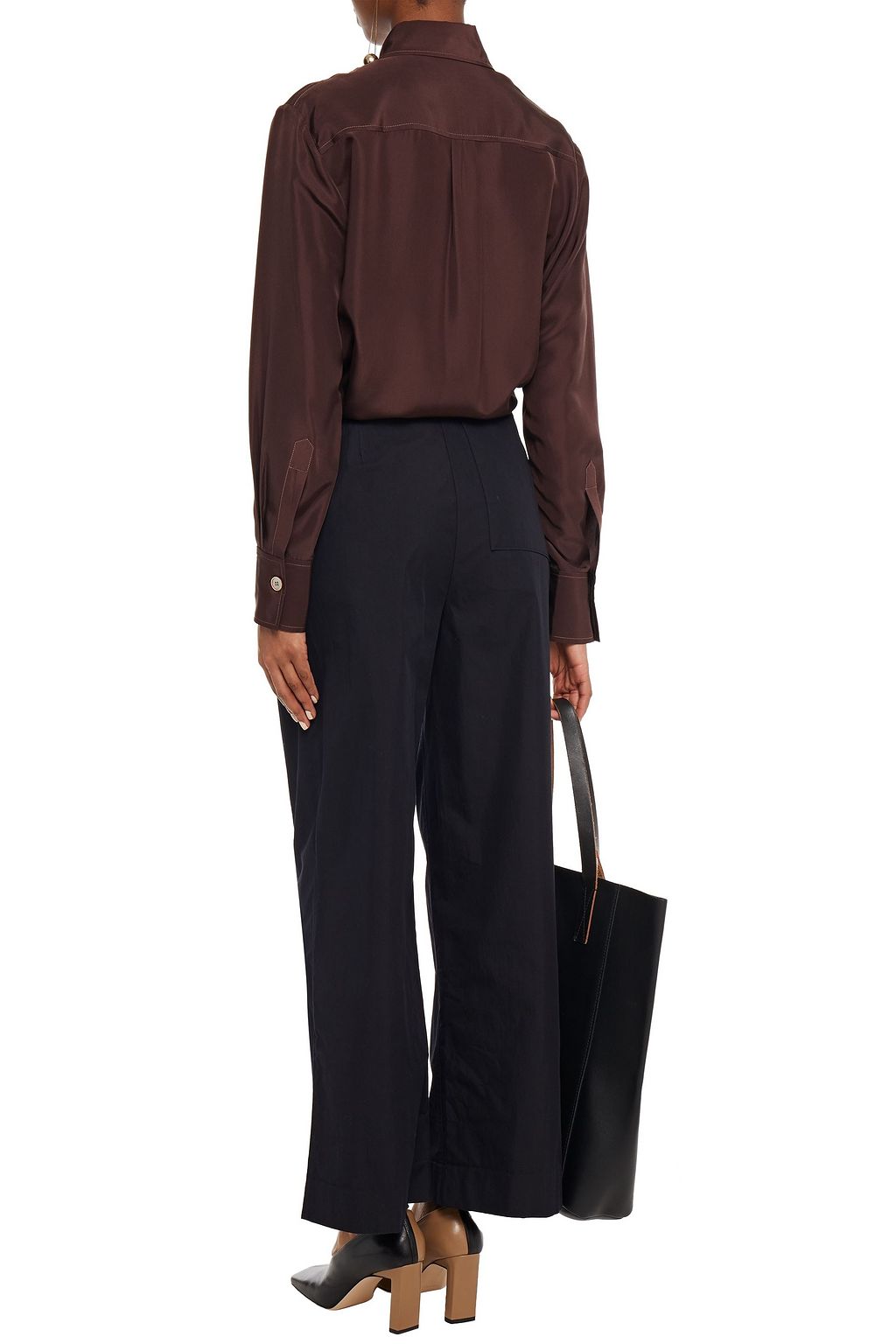 LVIR Cotton-blend wide-leg pants