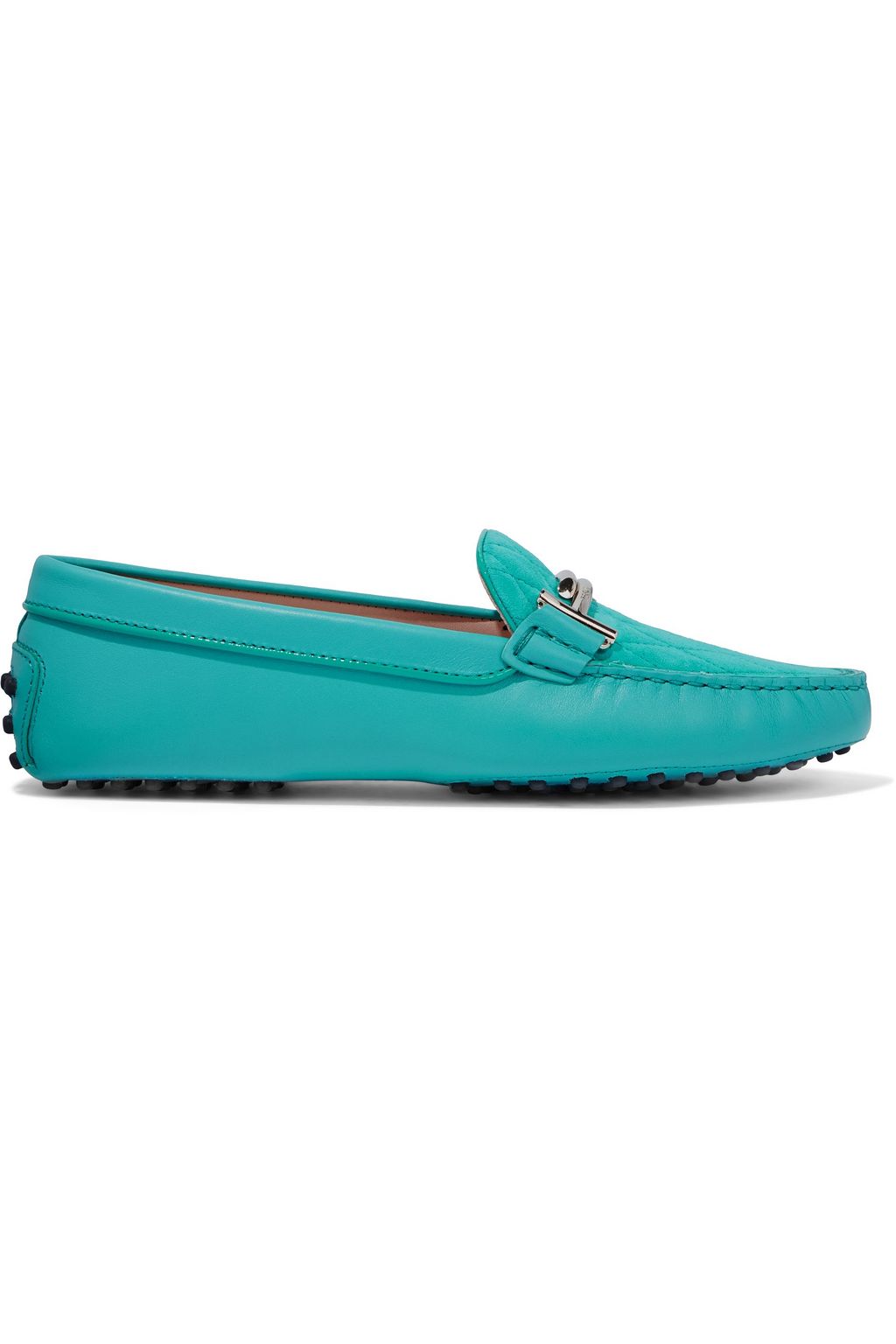 TOD'S حذاء لوفر "غومينو" من الجلد والشامواه مبطّن بالزغب ومزيّن