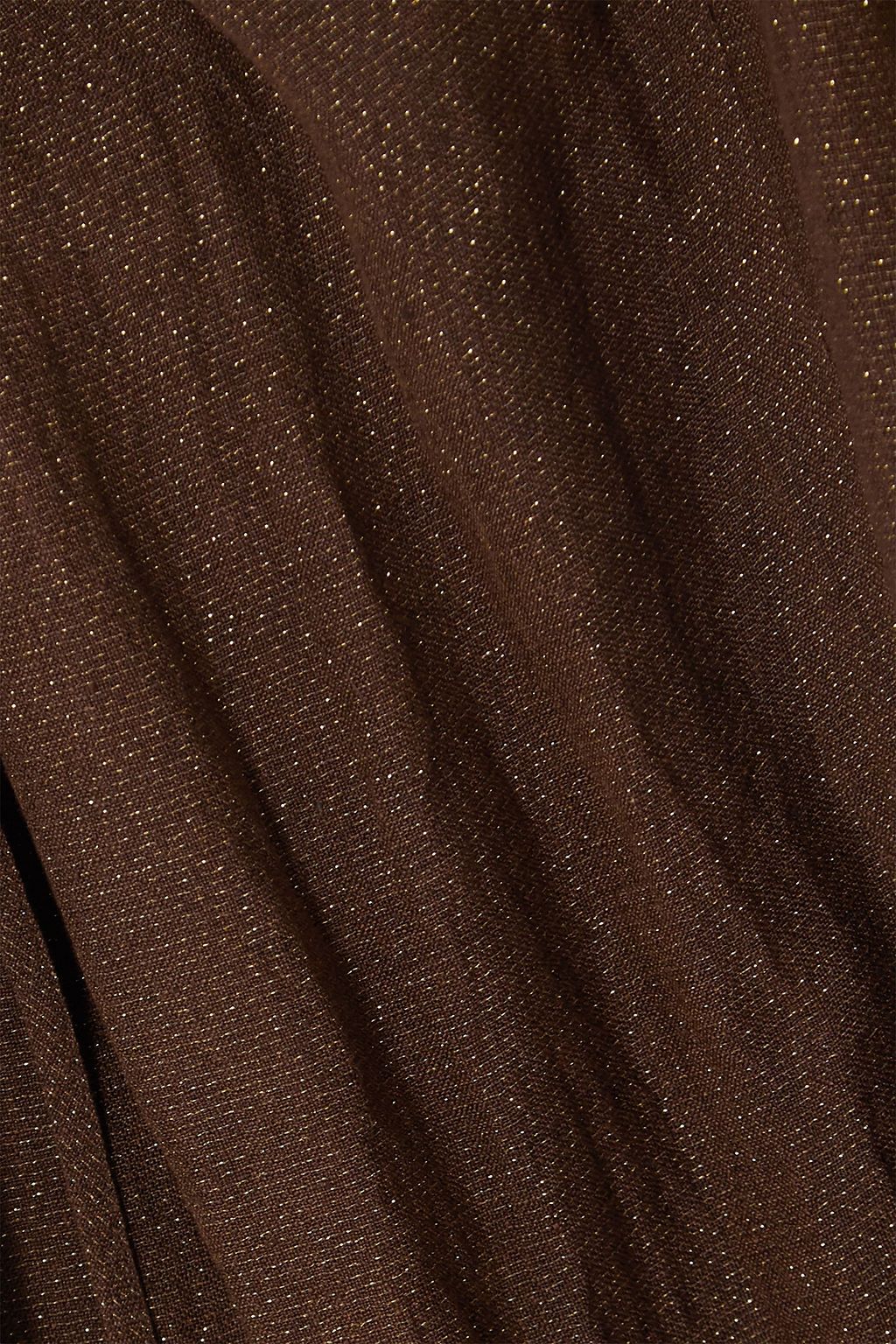 LISA MARIE FERNANDEZ Poet metallic linen-blend gauze mini dress