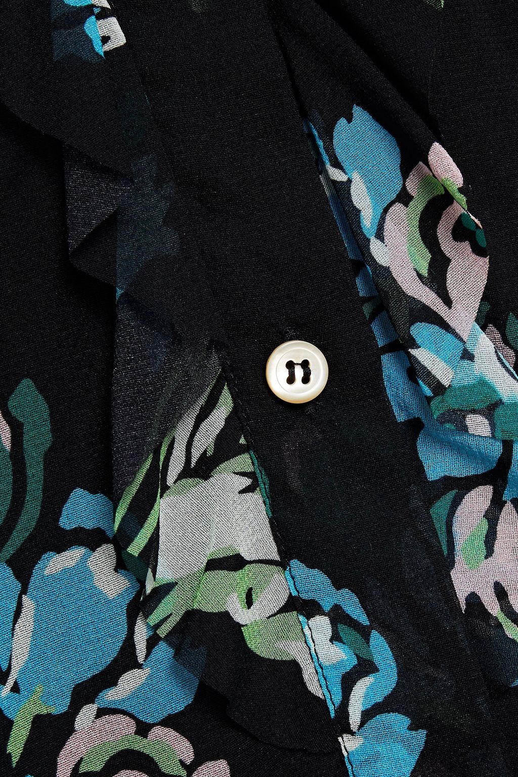 REDVALENTINO Floral-print silk-blend chiffon blouse