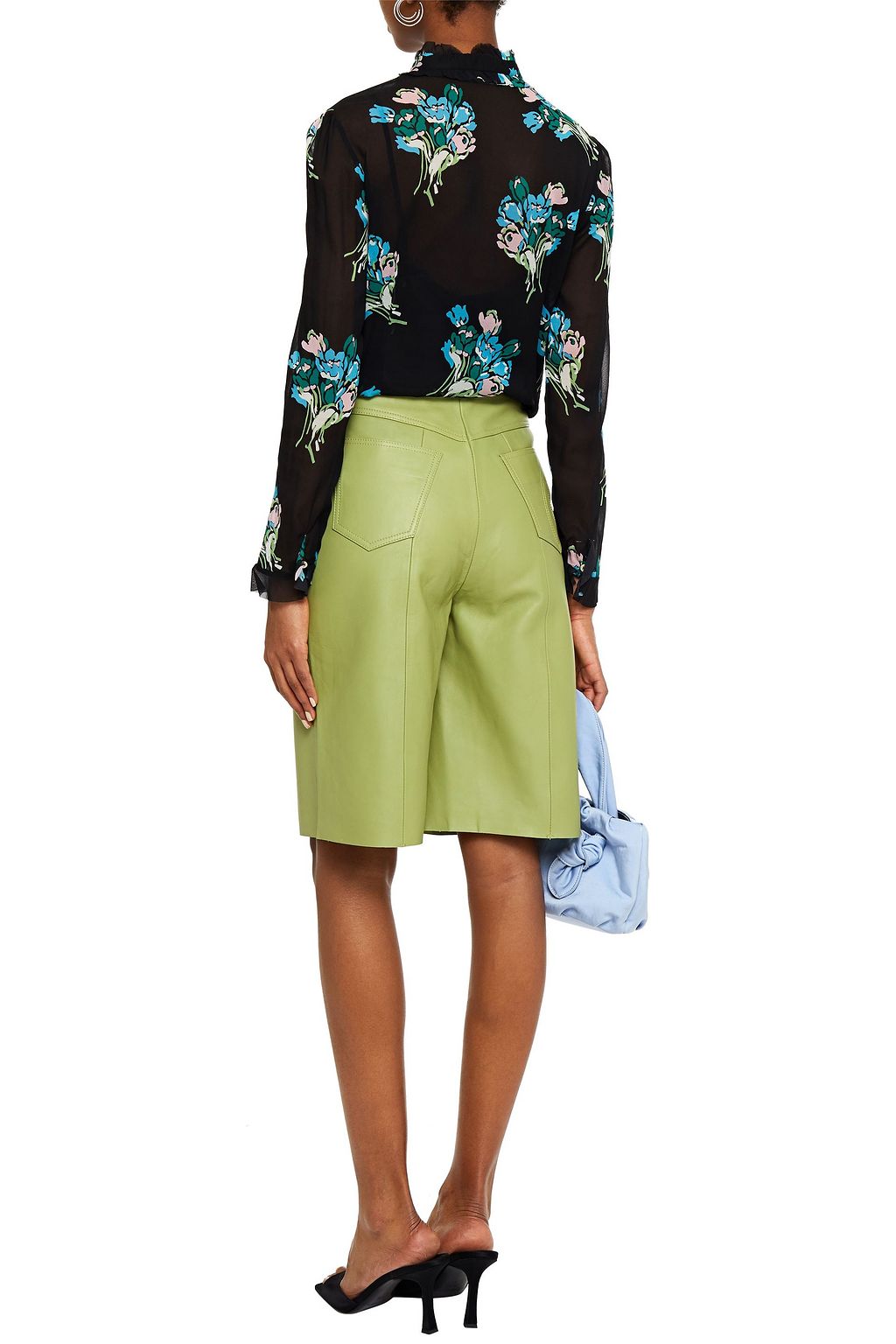 REDVALENTINO Floral-print silk-blend chiffon blouse