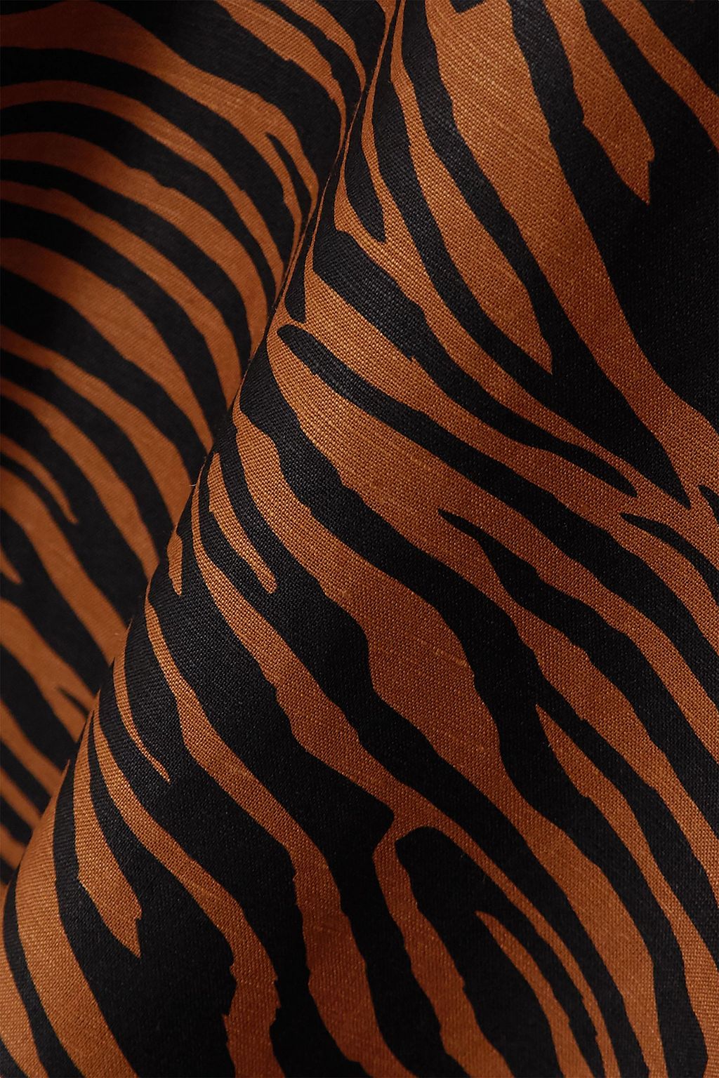 LISA MARIE FERNANDEZ Zani zebra-print linen mini dress