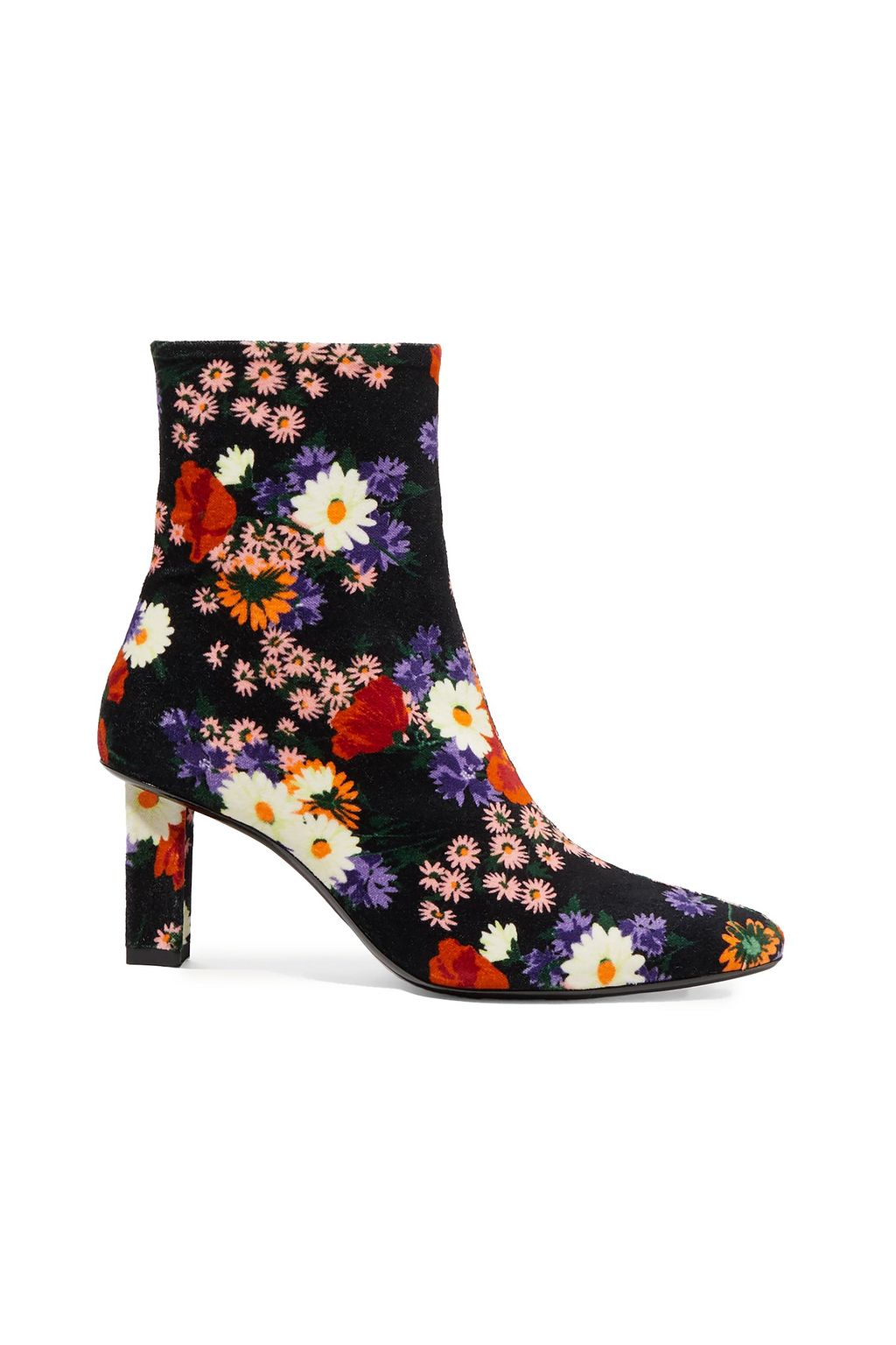 floral ankle booties