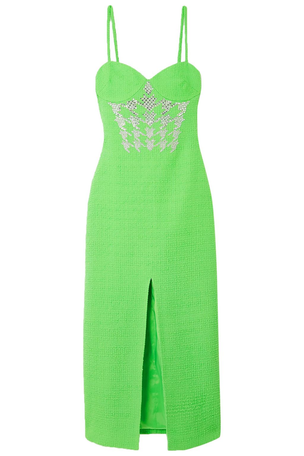 Crystal-embellished neon wool-blend ...