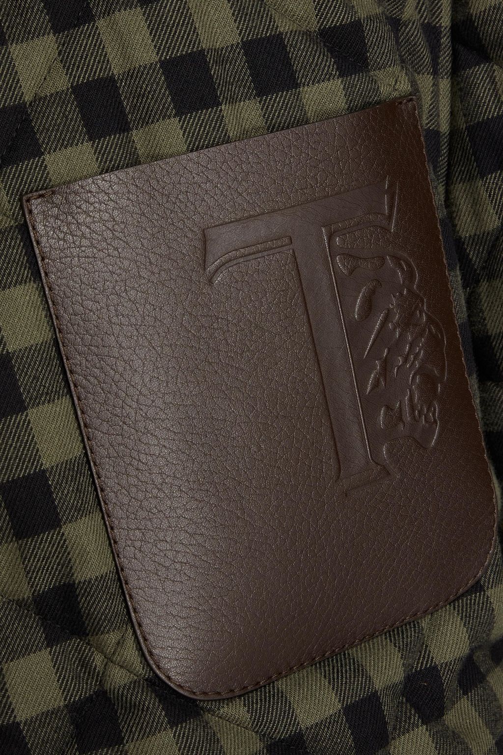 TOD'S Gesteppte Jacke aus Baumwollflanell mit Karomuster