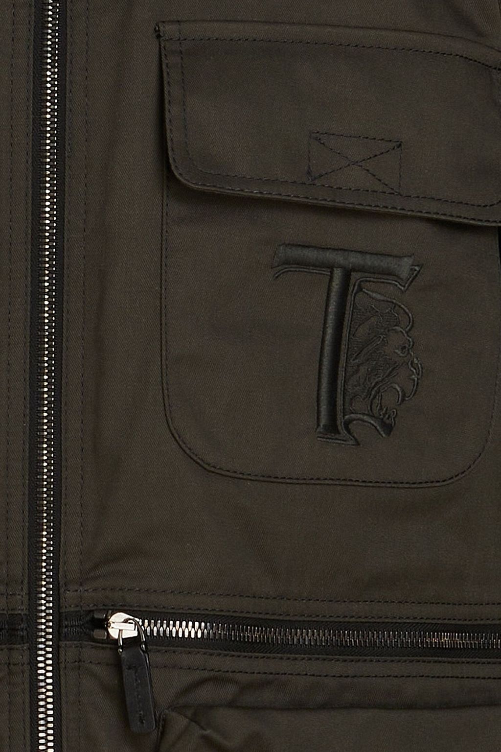 TOD'S Embroidered twill hooded field jacket