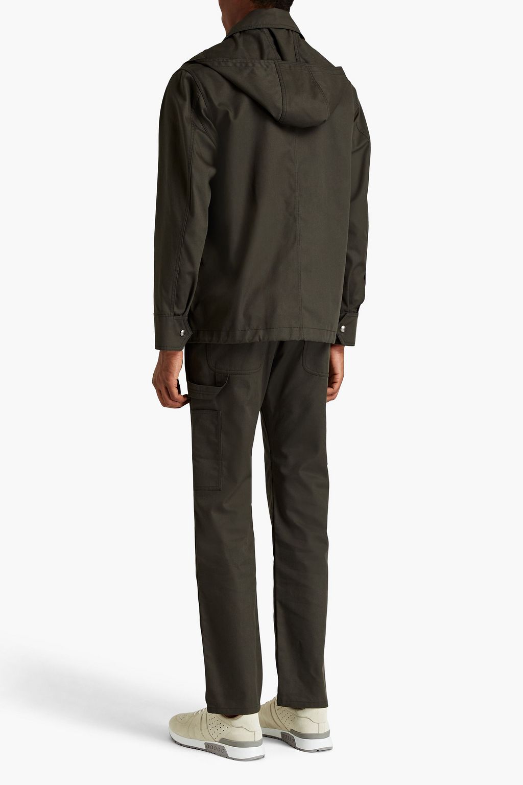 TOD'S Embroidered twill hooded field jacket