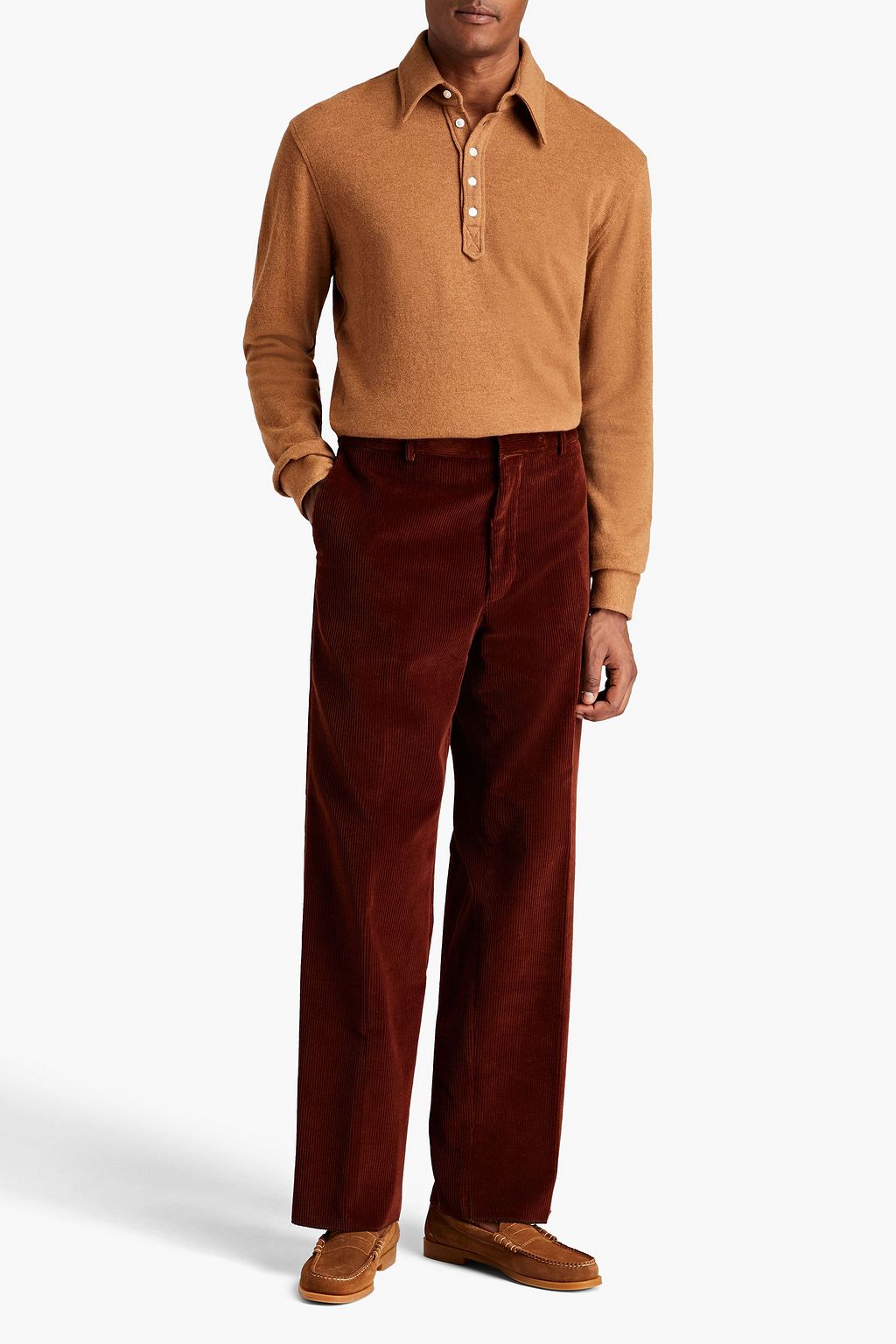 TOD'S Wool-blend polo sweater
