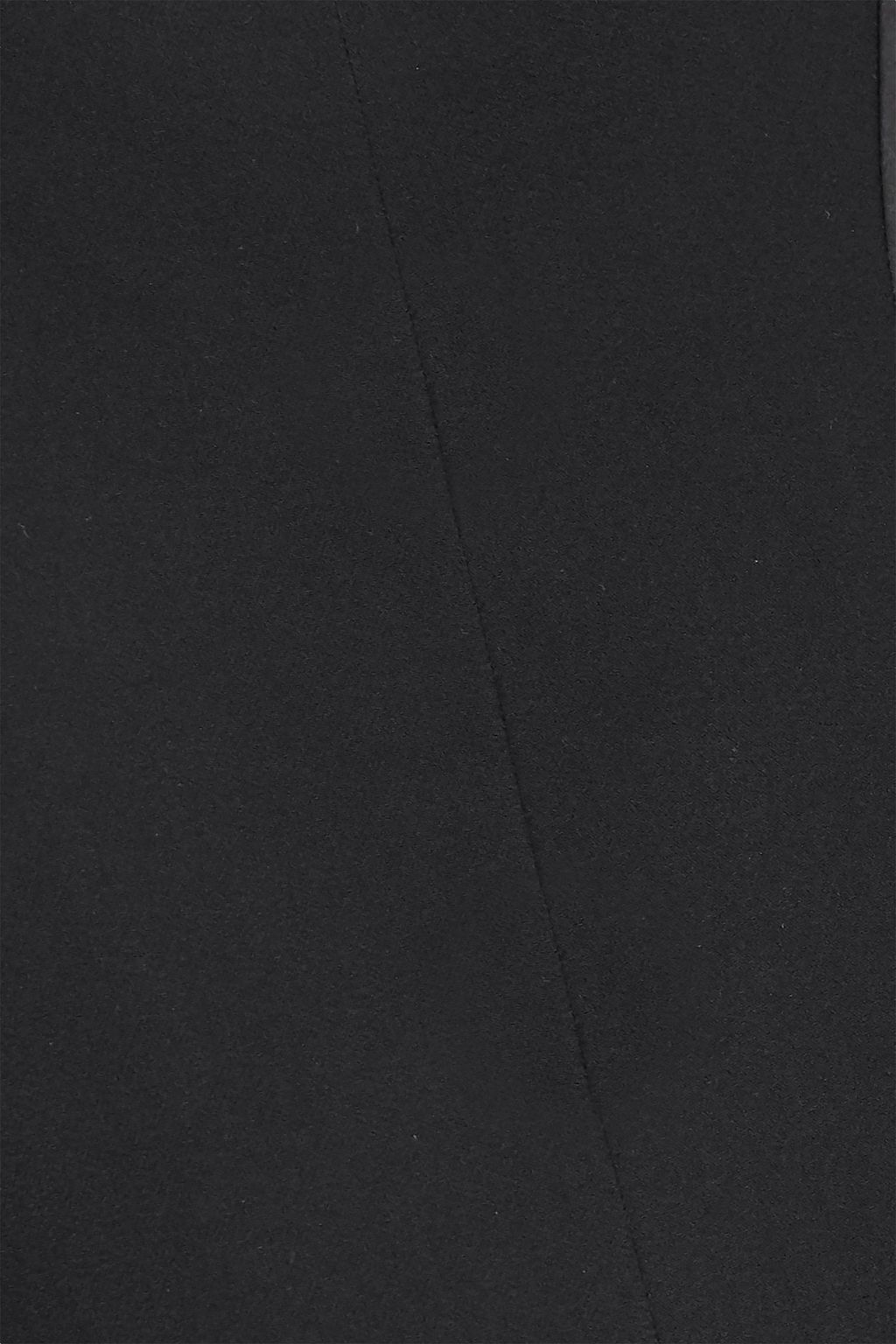 DAVID KOMA Satin-paneled crepe midi dress