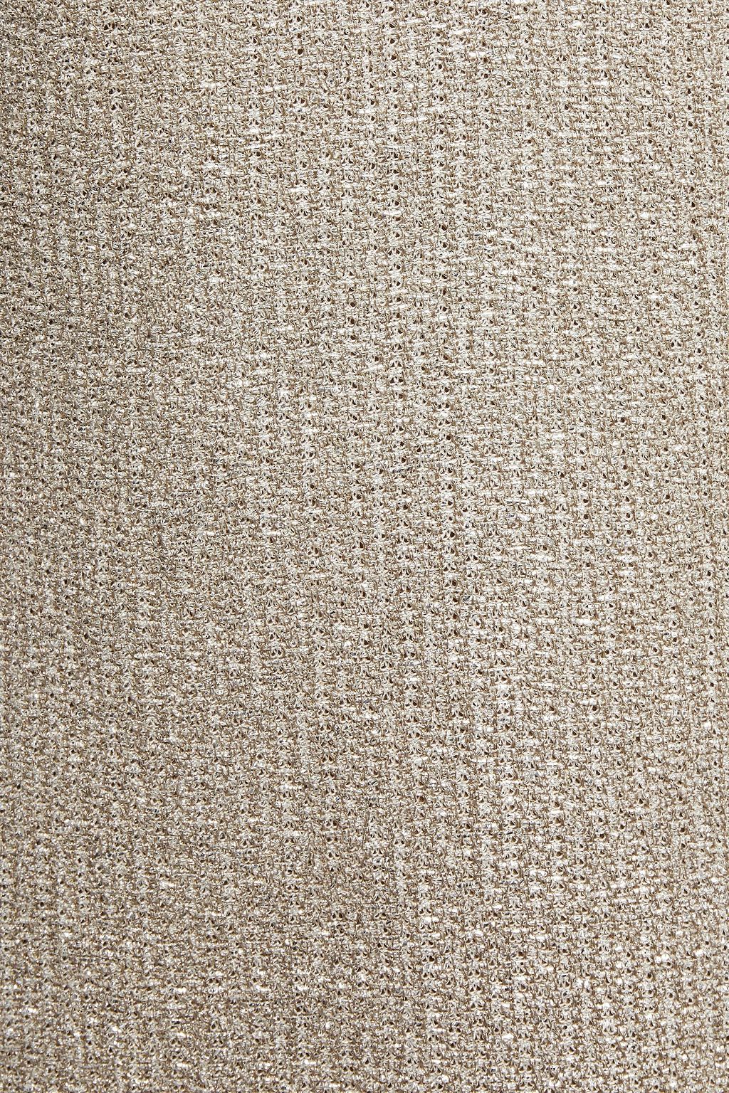 ST. JOHN Metallic bouclé-knit dress