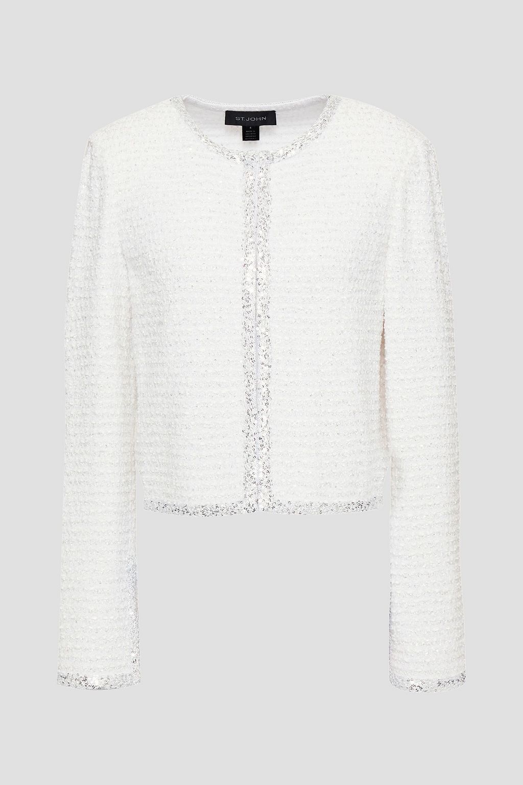 white sequin jacket
