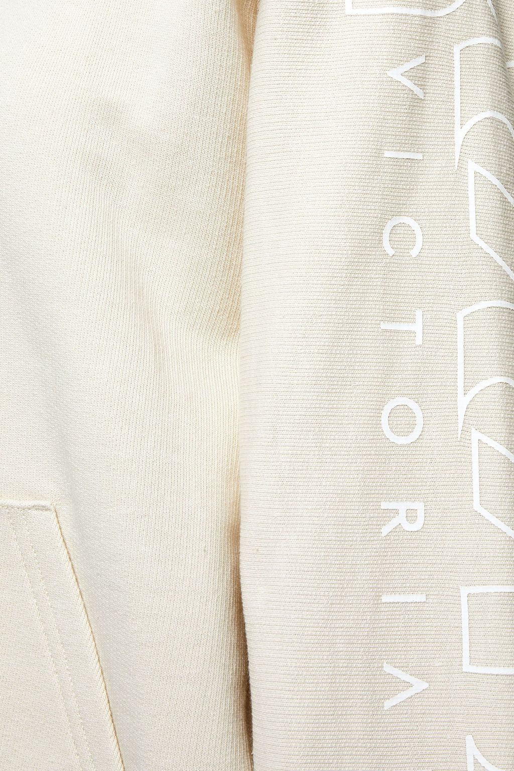 REEBOK X VICTORIA BECKHAM Printed French cotton-terry hoodie