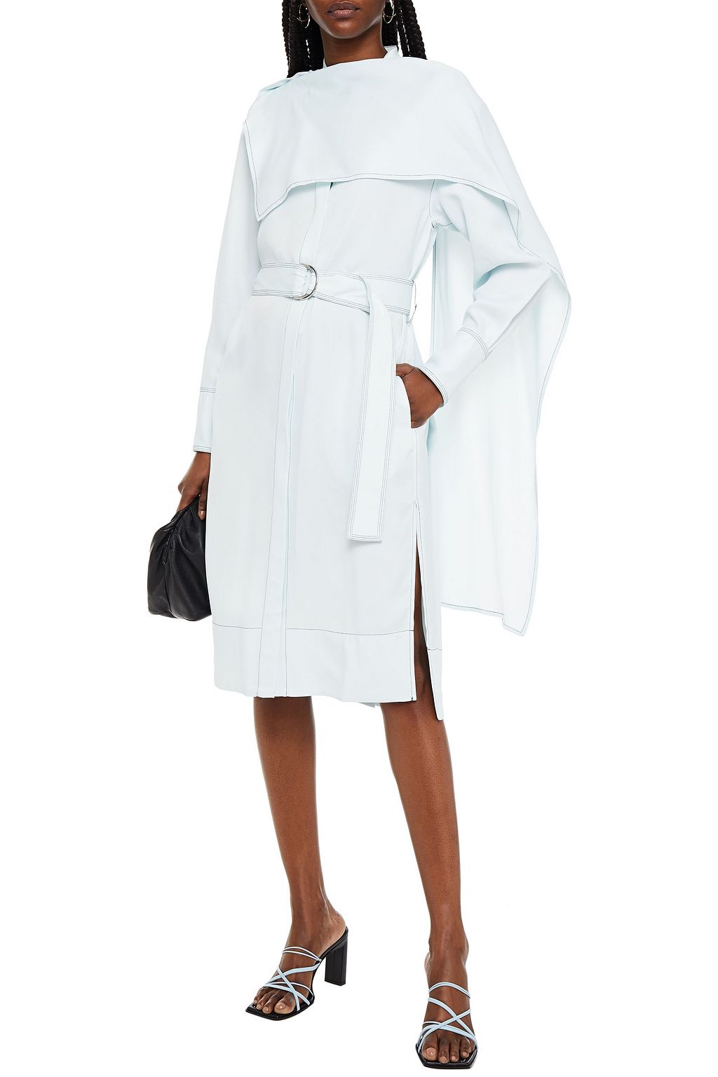 PROENZA SCHOULER Belted draped twill midi dress