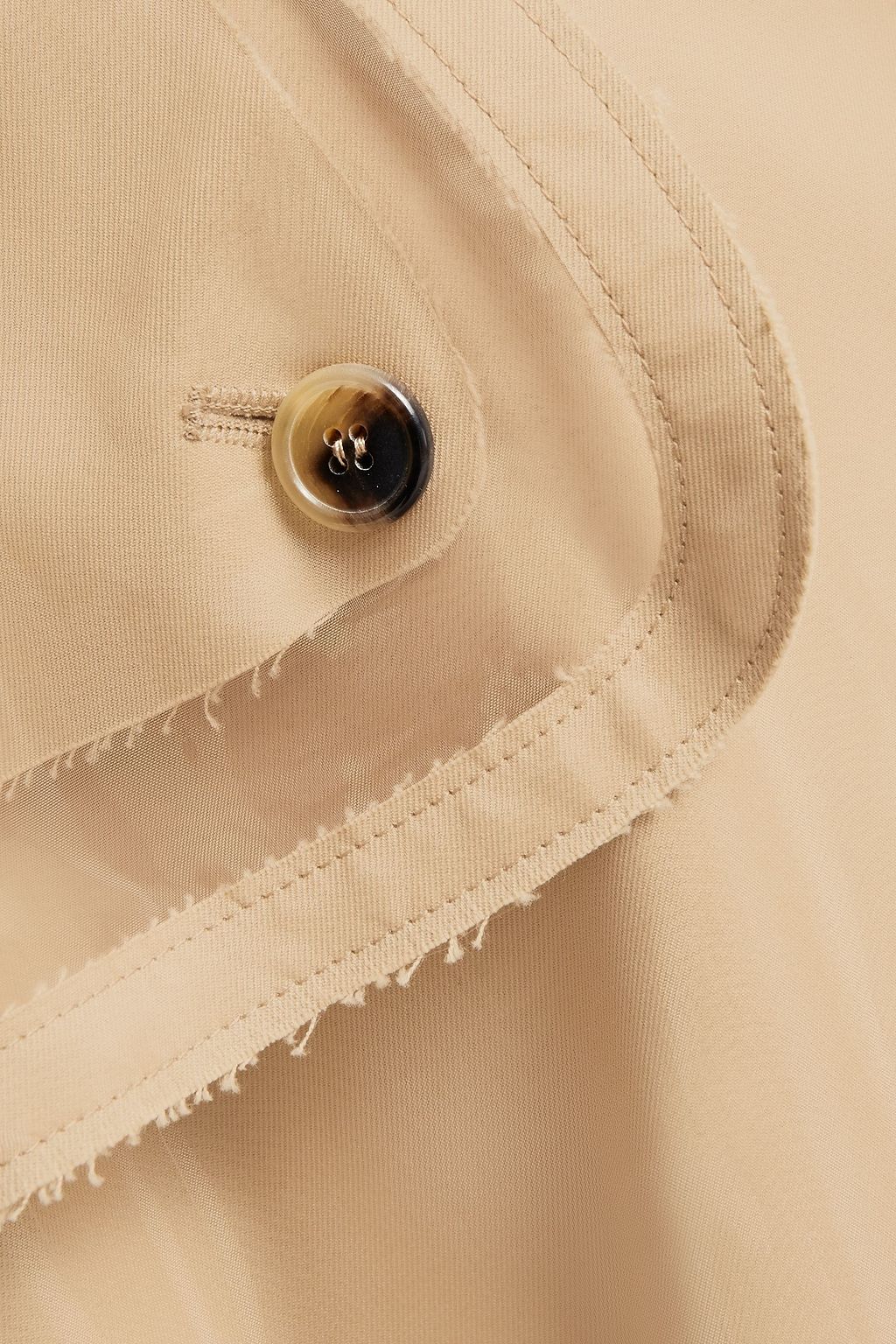 MAISON MARGIELA Double-breasted organza-paneled cotton-gabardine trench coat