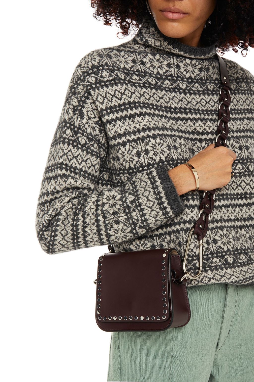 ISABEL MARANT Studded leather shoulder bag