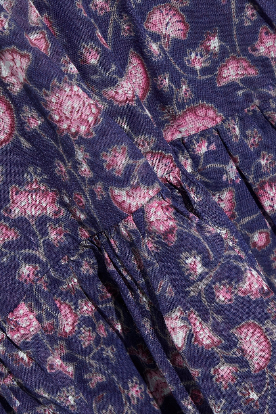 ISABEL MARANT ÉTOILE LARAYA GATHERED FLORAL-PRINT COTTON-VOILE MINI SKIRT