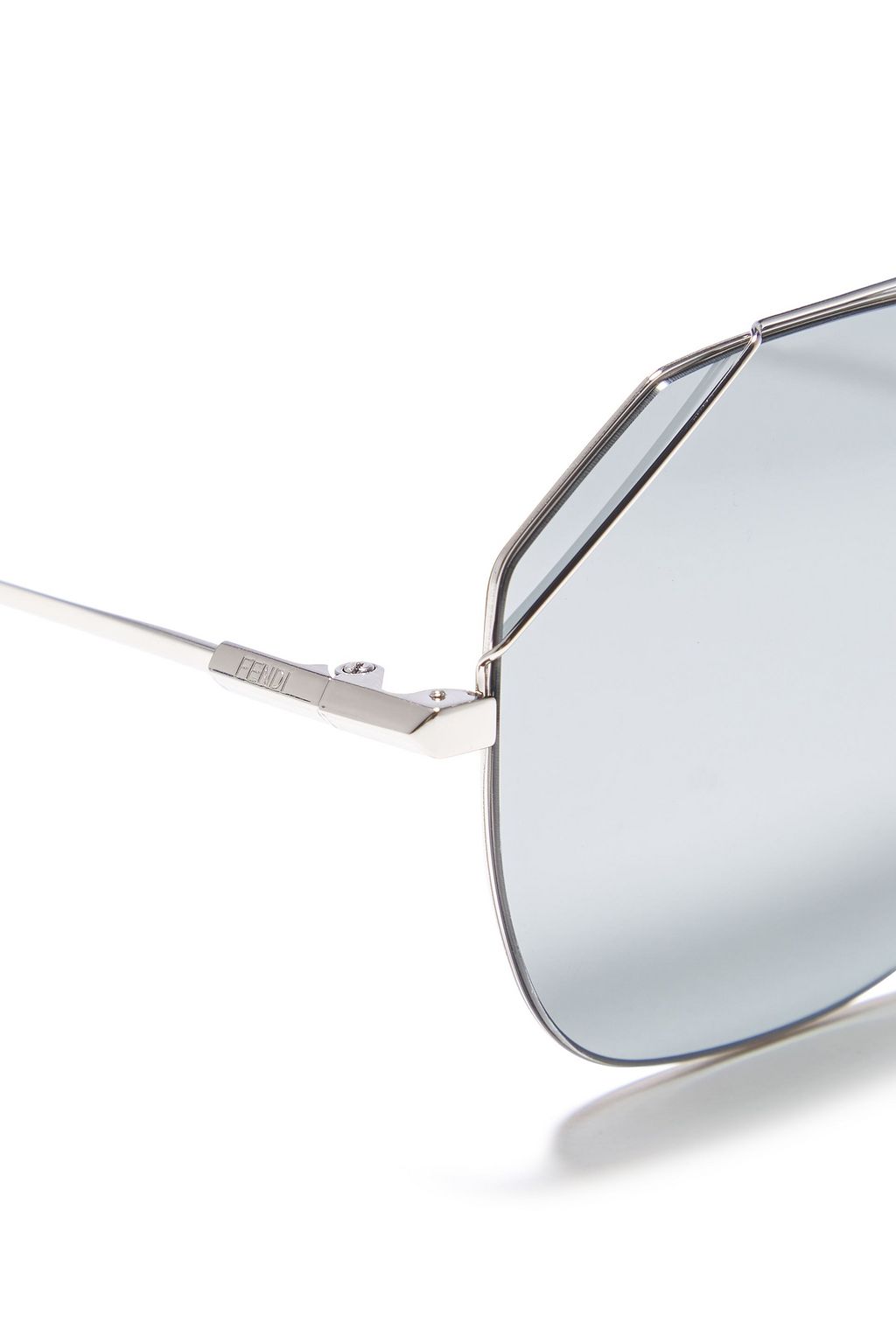 FENDI Aviator-style silver-tone sunglasses