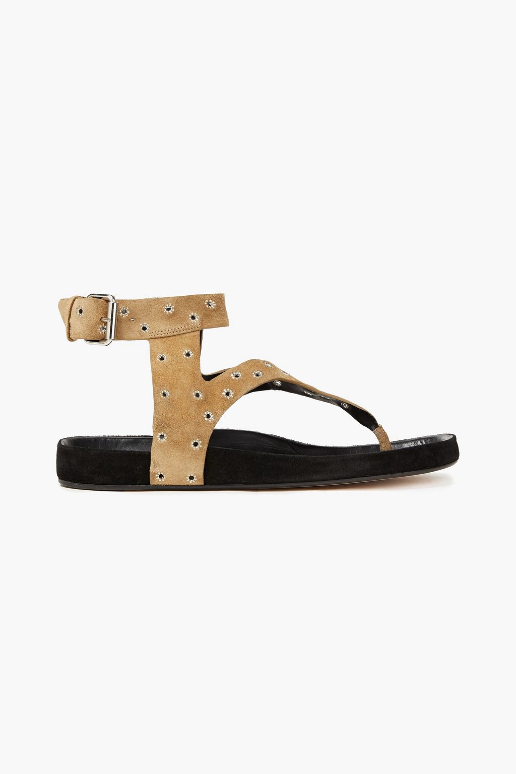 Beige Elwina eyelet-embellished suede sandals | Sale up to 70% off | THE  OUTNET | ISABEL MARANT | THE OUTNET